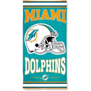 WinCraft NFL Miami Dolphins A1875015 Fiber Beach Towel, 9 lb/30" x 60"