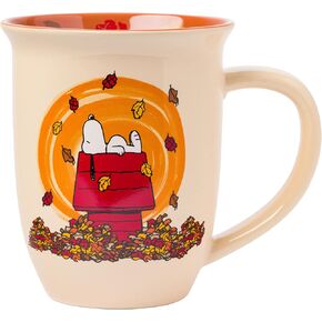 Silver Buffalo Peanuts Group Profile Walk Ceramic Mug, Microwave Safe, 14-Ounce