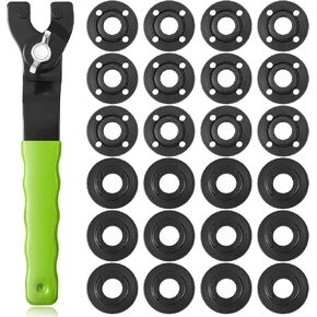 Hicarer 25 Pcs Angle Grinder Nut Angle Grinder Wrench Kit 5/8"-11 Flange Metal Lock Nut Wrench Compatible with Dewalt Makita Bosch Hitachi Metabo