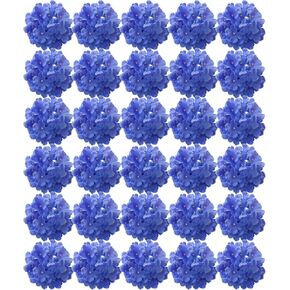 FagusHome Silk Hydrangea Heads 30 Pcs Artificial Flowers Only Heads No Stems Fake Hydrangea Flowers for Home Wedding Decor No Stems (Dark Blue) in Kuwait