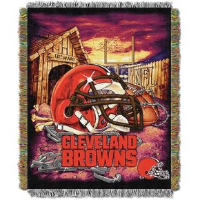 Northwest NFL Cleveland Browns Unisex-Adult Woven Tapestry Throw Blanket, 48" x 60", Home Field Advantage