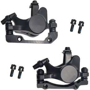 1 Pair Bicycle Mechanical Disc Brake Calipers,MTB Double Piston Wire Pull Brake Aluminum Alloy Calipers,Road Bike and Mountain Bike Disc Brake Front and Rear Calipers Kit -Black