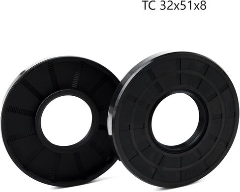 XiKe 2PCS Oil Seal, Lip Seals, TC 38mm x 51mm x 7mm, Nitrile Rubber Double Lip Spring-Loaded Oil Shaft Seal, Designed for Bearing Shaft, Black in Saudi Arabia