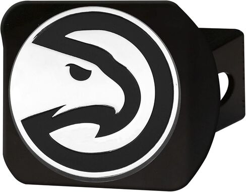 FANMATS 22718 Atlanta Hawks غطاء ربط معدني أسود مع شعار معدني كروم ثلاثي الأبعاد in Saudi Arabia