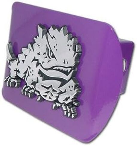 Texas Christian University TCU "Purple with Chrome “Horned Frog" Emblem" NCAA College Sports Trailer Hitch Cover Fits 2 Inch Auto Car Truck Receiver in Saudi Arabia