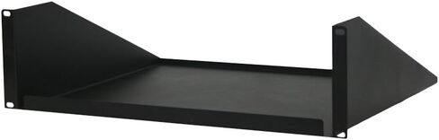 Quest Manufacturing Single-Sided Non-Vented Cantilever Shelf, 1 Unit, 19" x 12"D, Black (ES0319-0112) in Saudi Arabia