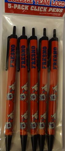 NCAA Fresno State Bulldogs 5 Pack Click Pens - Black Ink in Saudi Arabia