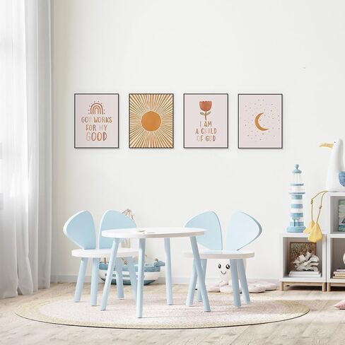 ETVISO Bible Verse Wall Art Prints Set of 4, Sunday School Decorations for Classroom, Motivational Christian Religious Boho Wall Art for Nursery Classroom Playroom Bedroom,8x10 Inch (Unframed) in Kuwait