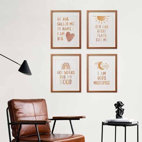 ETVISO Bible Verse Wall Art Prints Set of 4, Sunday School Decorations for Classroom, Motivational Christian Religious Boho Wall Art for Nursery Classroom Playroom Bedroom,8x10 Inch (Unframed) in Kuwait