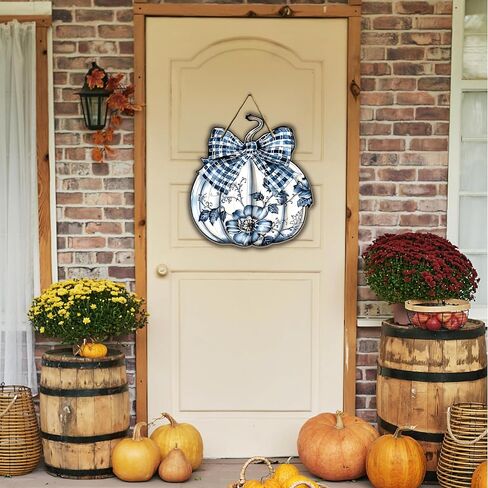 Fall Welcome Sign for Front Door,Welcome Fall Door Sign,Fall Disco Ball Pumpkin Pumpkin Door Hanger,Pumpkin Fall Door Wall Decor, Fall Door Decorations Hanging,Front Door Hanging Decor in Saudi Arabia
