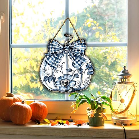 Fall Welcome Sign for Front Door,Welcome Fall Door Sign,Fall Disco Ball Pumpkin Pumpkin Door Hanger,Pumpkin Fall Door Wall Decor, Fall Door Decorations Hanging,Front Door Hanging Decor in Saudi Arabia