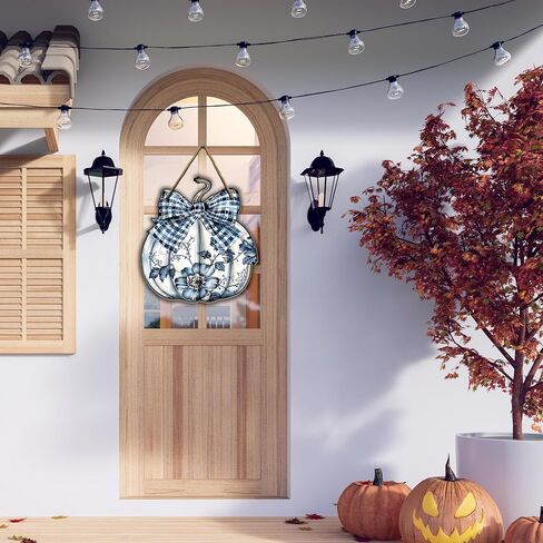 Fall Welcome Sign for Front Door,Welcome Fall Door Sign,Fall Disco Ball Pumpkin Pumpkin Door Hanger,Pumpkin Fall Door Wall Decor, Fall Door Decorations Hanging,Front Door Hanging Decor in Saudi Arabia