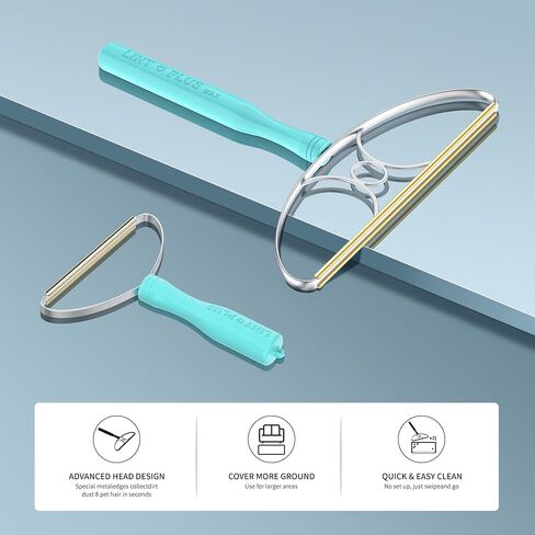 LINTPLUS مزيل شعر الحيوانات الأليفة × 2 ومنظف جذور الوبر مزيل شعر الحيوانات الأليفة من LINTPLUS، أداة خاصة لإزالة شعر الحيوانات الأليفة متعددة الحواف ومشط السجاد للأريكة وأبراج الحيوانات الأليفة والسجاد in Kuwait