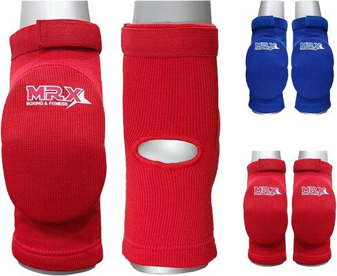 MRX Elbow Protector Arm Brace Pads Knee Support Compression Elbow Guard, Muay Thai, MMA, Kicboxing, Sparring Padded Sleeve Elbow Pads for Basketball Football Skating (Red L/XL) in Saudi Arabia