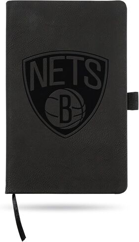 Rico Industries NBA Brooklyn Nets Black Jounral/مفكرة 8.25 بوصة × 5.25 بوصة - ملحقات المكتب in Saudi Arabia