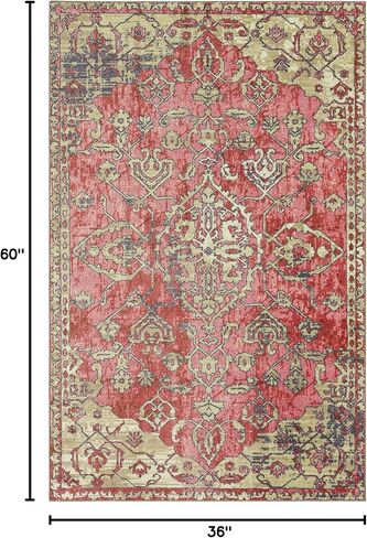 سجادة موهوك هوم سيينا باللون الوردي المزخرف بالورود (2 × 6 بوصة). in Kuwait