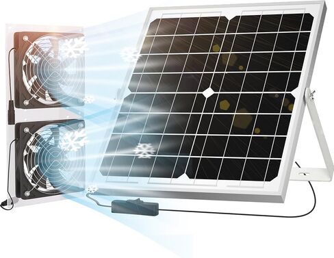 SOLPERK Solar Fan for Greenhouse, 10W Solar Powered Fan for Chicken Coop, Waterproof Solar Exhaust Fan for Shed with 11.8ft/3.6m Cable in Saudi Arabia