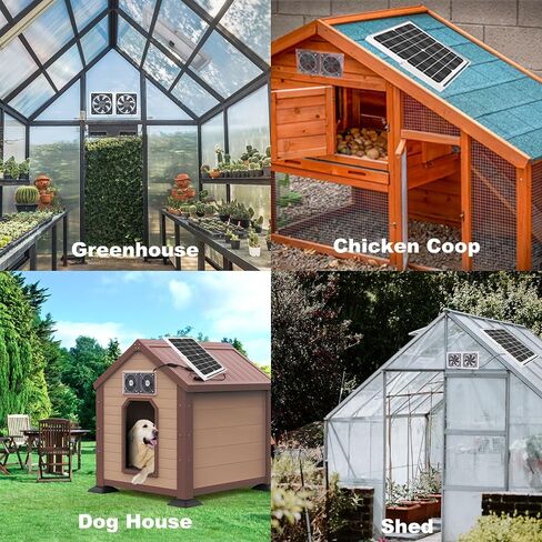 SOLPERK Solar Fan for Greenhouse, 10W Solar Powered Fan for Chicken Coop, Waterproof Solar Exhaust Fan for Shed with 11.8ft/3.6m Cable in Saudi Arabia