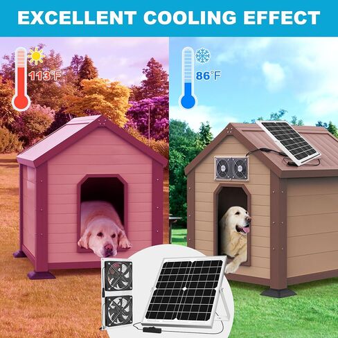 SOLPERK Solar Fan for Greenhouse, 10W Solar Powered Fan for Chicken Coop, Waterproof Solar Exhaust Fan for Shed with 11.8ft/3.6m Cable in Saudi Arabia