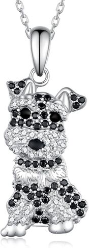 قلادة Feijisi Poodle من الفضة الإسترلينية عيار 925 للكلاب، قلادة لطيفة على شكل القلطي، هدايا القلطي للنساء والفتيات in Kuwait