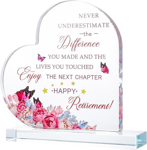 Movdyka Retirement GIfts for Men Women 2024 Cool Glass Plaque Keepsake Best Happy Retirement Gifts for Coworker Nurse Doctor Teacher Boss Military Police in Kuwait