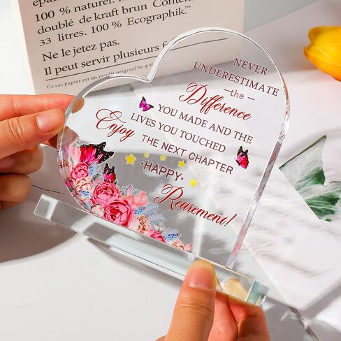 Movdyka Retirement GIfts for Men Women 2024 Cool Glass Plaque Keepsake Best Happy Retirement Gifts for Coworker Nurse Doctor Teacher Boss Military Police in Kuwait