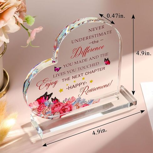 Movdyka Retirement GIfts for Men Women 2024 Cool Glass Plaque Keepsake Best Happy Retirement Gifts for Coworker Nurse Doctor Teacher Boss Military Police in Kuwait