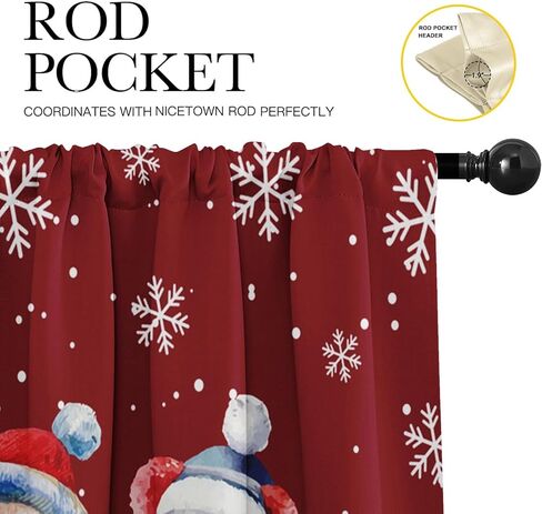 4 عبوات من ستائر النوافذ، ستائر عيد الميلاد اللطيفة على شكل رجل ثلج ندفة الثلج، ستائر قابلة للتعديل للنوافذ وغرفة المعيشة وحوض المطبخ أعلاه، ستائر جيب قضيب مقاس 18 × 52 بوصة in Kuwait