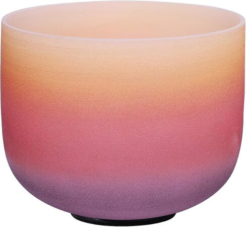 ENERGYSOUND Rainbow Colored Frosted E Note Solar Plexus Chakra Quartz Crystal Singing Bowl 8 inch in Saudi Arabia