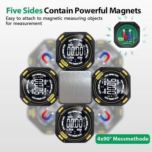 Digital Angle Finder Protractor Inclinometer Level Angle Gauge Angle Cube Level Box with 5-Sided Magnes and Backlight，Measuring Tool for Construction,Machinery and Woodworking in Saudi Arabia