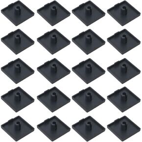 20PCS 20x20mm 2020 European Standard T Slot Aluminium End Cap Black T Slot Aluminium Fitting Plastic Cover Plug Suitable for Chair Tip Table Leg Garden Furniture Insert Slide Protection