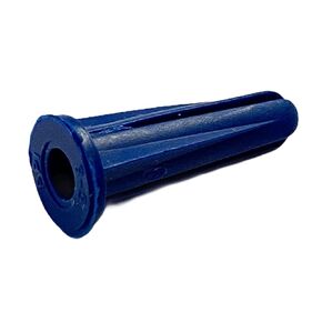 Qty 100 Blue Conical Plastic Wall Anchors, Use with #4 Screws