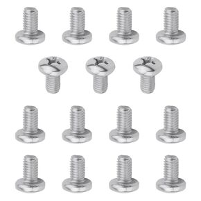 Yinpecly 15pcs M6 Phillips Screws M6-1.0x16mm Pan Head Cross Machine Screws 304 Stainless Steel Full Thread TV Hanging Mounting Screws Phillips Drive Replacements Screw for Car Tag Fins Mounted