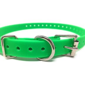 Sparky Pet Co 3/4" Biothane Replacement Roller Buckle Dog Collar for E Collar Dog Systems (Neon Orange)