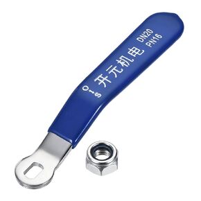 MECCANIXITY Lever Handle Iron Chrome Plated Replacement with Plastic Grip Blue for DN20 Ball Valve