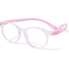 FONHCOO Blue Light Blocking Glasses for Kids, Computer Gaming Glasses for Boys and Girls Age 3-15 with Anti Glare & Eyestrain & Blue Ray (Black Blue)