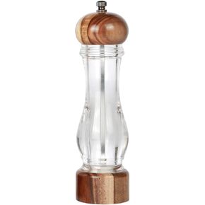 KKC HOME ACCENTS Wooden Pepper Grinder Mill,Pepper Mill Refillable, Acacia Wood,10 Inch