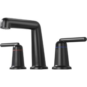 Gold Bathroom Faucet, TACUET Single Hole Bathroom Sink Faucet with Pop-up Drain and Flexible Hoses, Faucet for Bathroom Sink, Vanity, RV, Modern Farmhouse, Suitable for 1 Hole or 3 Hole