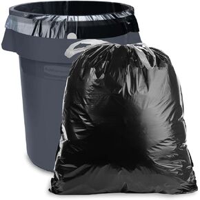 Ultrasac Heavy Duty 45 Gallon Trash Bags Huge 50 Count/w Ties) - 1.8 MIL - 38" x 45" - Large Black Plastic Garbage Bags for Contractor, Industrial, Home, Kitchen, Commercial, Yard, Lawn, Leaf