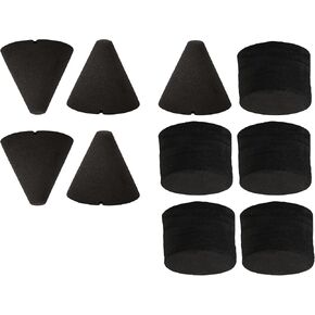 Yibuy Electronic Drum Piezo Trigger Cone Cylinder Black Foam Parts Kit Pack of 10