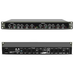 Professional Audio Crossover, 2/3 Way Stereo/ 4 Way Mono Crossover with XLR Input and Output, Stereo Audio Sound Processing Crossover for PA System with Subwoofer