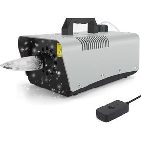 Wired Remote Snow Machine, Portable High-velocity Snowflake Maker for Christmas, Parties, 650W Low Consumption with Max 2000CFM Output, ETL Listed