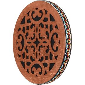 Btuty Ocean Drum Ethnic Percussion Instrument Onomatopoeic Music Portable Hand Drum Instrument Sound Therapy Relaxing Water Sound Birch Wooden Drum for Performance Accompaniment
