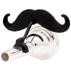 Trombone-stache XL, by Brasstache - New (2024) The Original Clip-on XL Mustache for Trombone or Baritone Mouthpiece, Small Shank