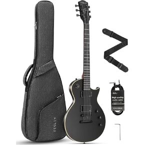 Fesley 39" LP Electric Guitar Kit:Full Size Solid Body Electric Guitars for Beginners with Humbucker Pickups,Poplar Body,Mahogany Neck,22 Frets,6 String Guitar with Gig Bag, FLP400,Matte,Camouflage