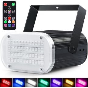 Luditek Halloween Mini LED Strobe Light, Multi-Color Sound Activated Disco Party Lights w/Remote Control, Flashing Strobe Lamp for Outdoor Indoor Home Room Decorations Karaoke