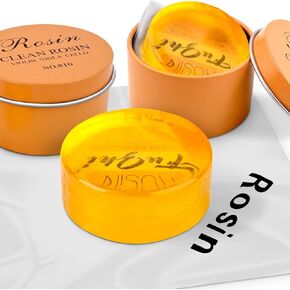 2Pack Violin Rosin, Natural Light Low Dust Rosin for Violin Viola and Cello Bows (2Pack, Yellow)