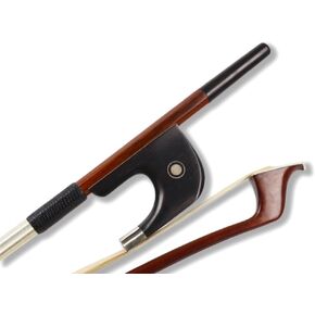 3/4 size Double bass bow Brazilwood Ebony Frog Natural Mongolian HorseHair Well Balance (German Style)