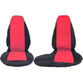 GXARTS قطعتان 60/40 غطاء مقعد خلفي مرتفع باللونين الأسود والأحمر متوافق مع Ford Ranger XLT Front 1998 1999 2000 2001 2002 2003 (بدون غطاء وحدة التحكم)