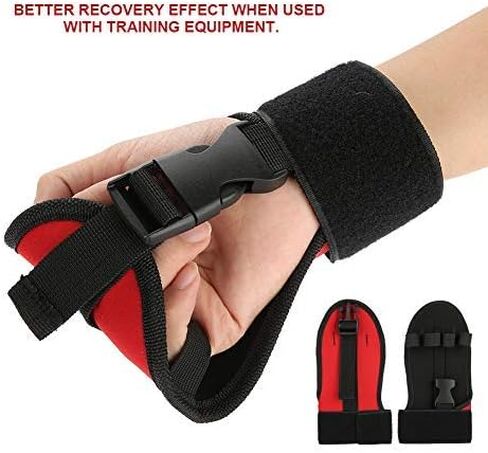 Stroke Recovery Gloves Black Finger Glove Auxiliary Fixed Glove Rehabilitation Training Equipment Hand Fist Stroke Hemiplegia Fixed Hand Fingers Traction Hand Brace Splint Support for(Snap-on Gloves) in Saudi Arabia
